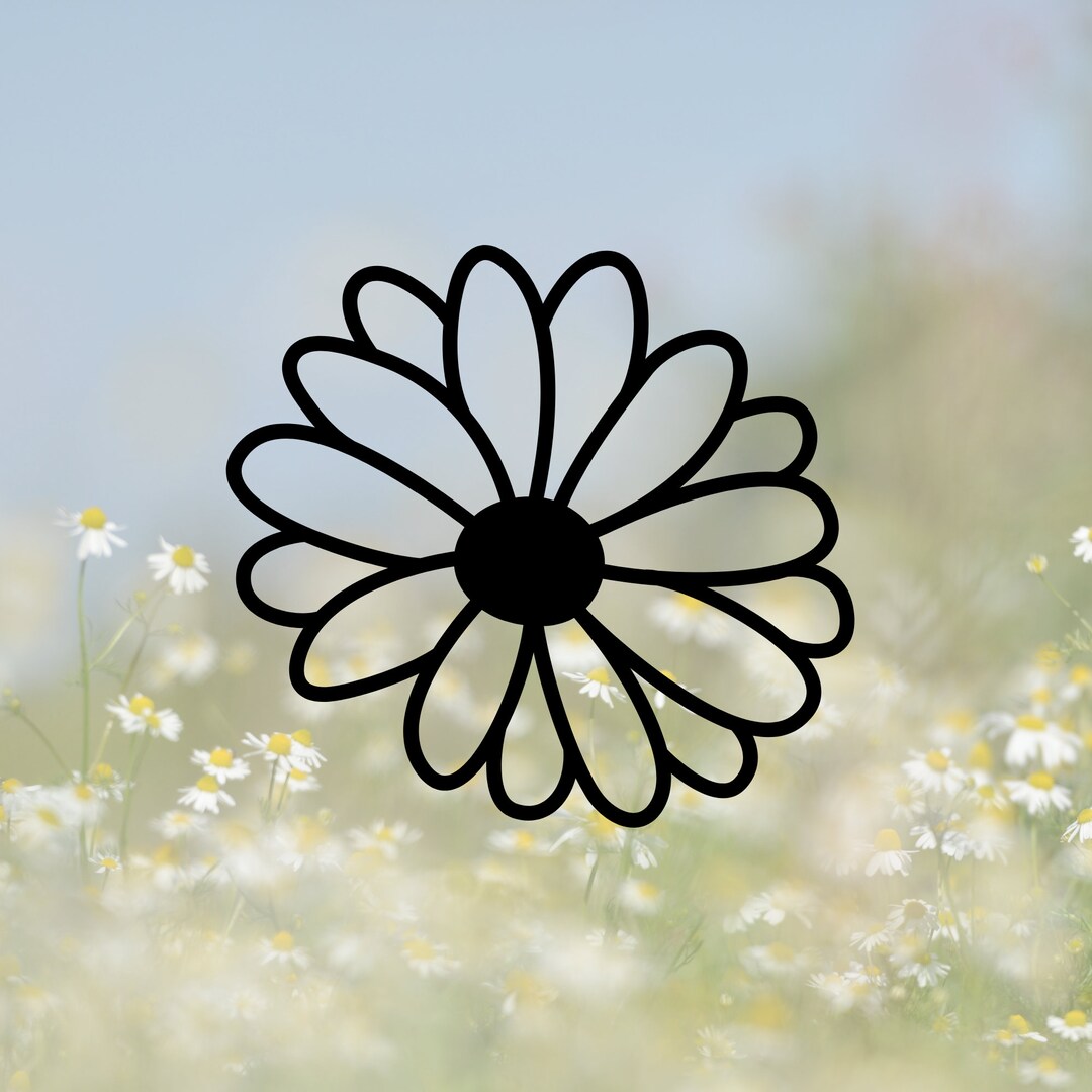 Lazy Daisy Vinyl Decal Nature Lover, Handmade Flower Decal, Car Window ...