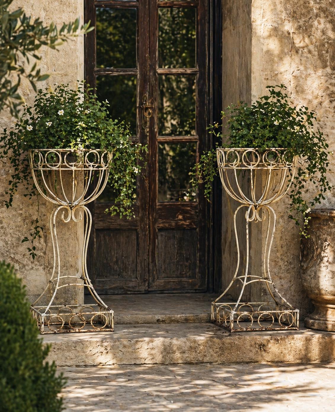 Antique French Wire Plant Stand - Etsy