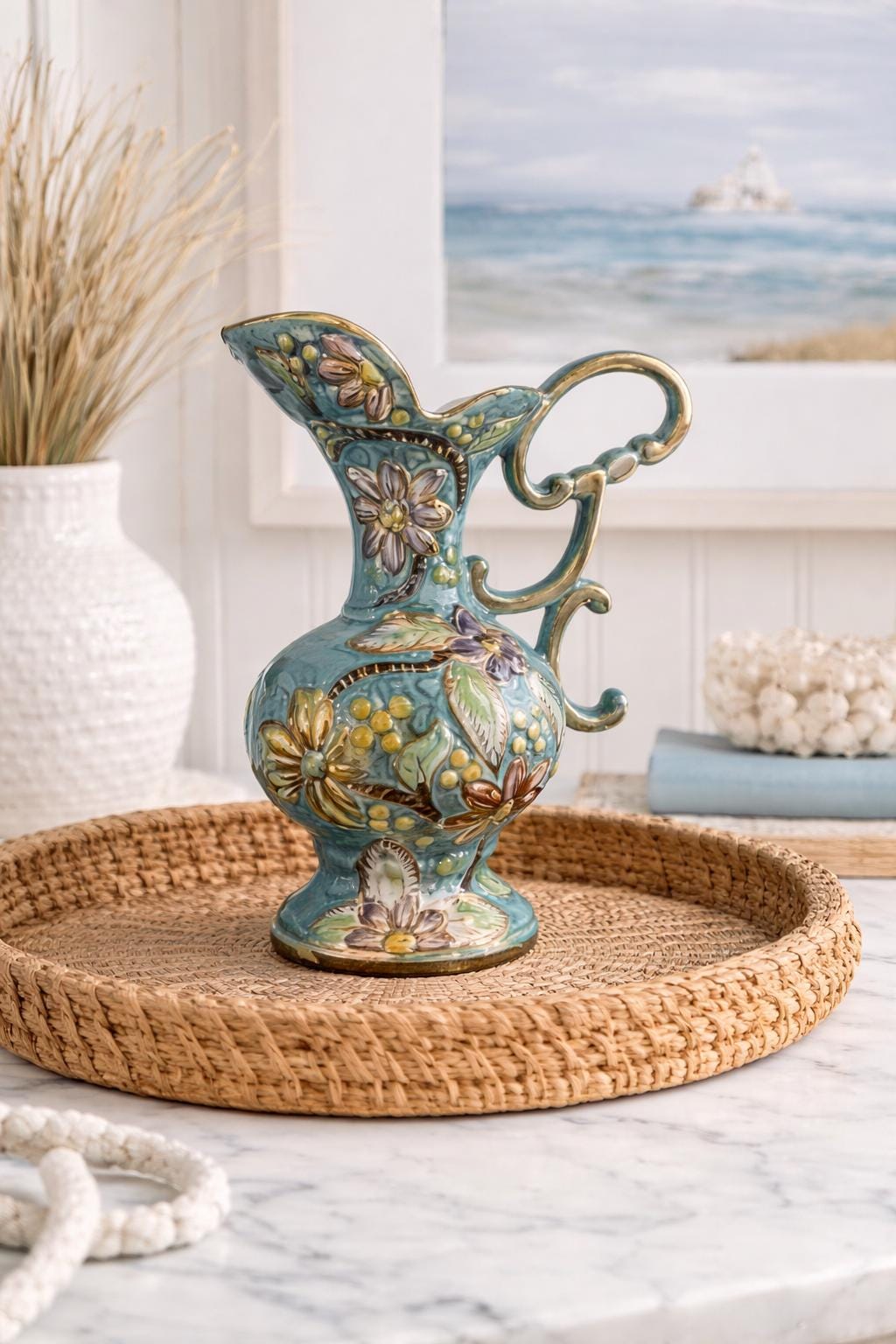 Majolica Vase - Etsy