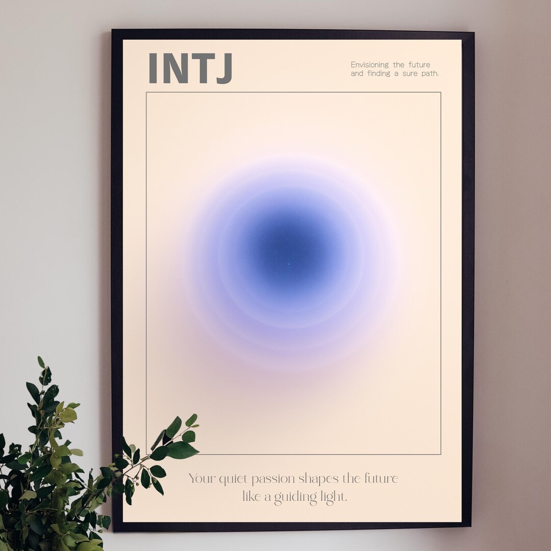 INTJ Aura Poster | Gradient Affirmation Wall Art, MBTI Personality Gift ...