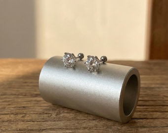Moissanite Stud Earrings, Moissanite Earrings, Moissanite Studs, Moissanite Jewelry, Silver Stud Earrings, Bridesmaid Proposal Gifts