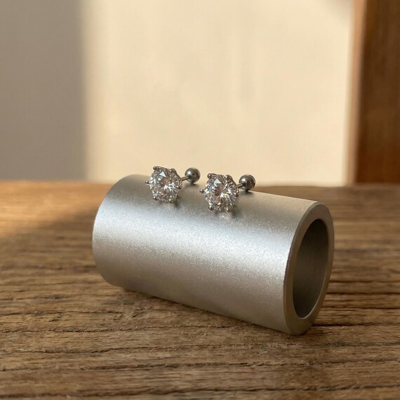 Moissanite Stud Earrings, Moissanite Earrings, Moissanite Studs, Moissanite Jewelry, Silver Stud Earrings, Bridesmaid Proposal Gifts