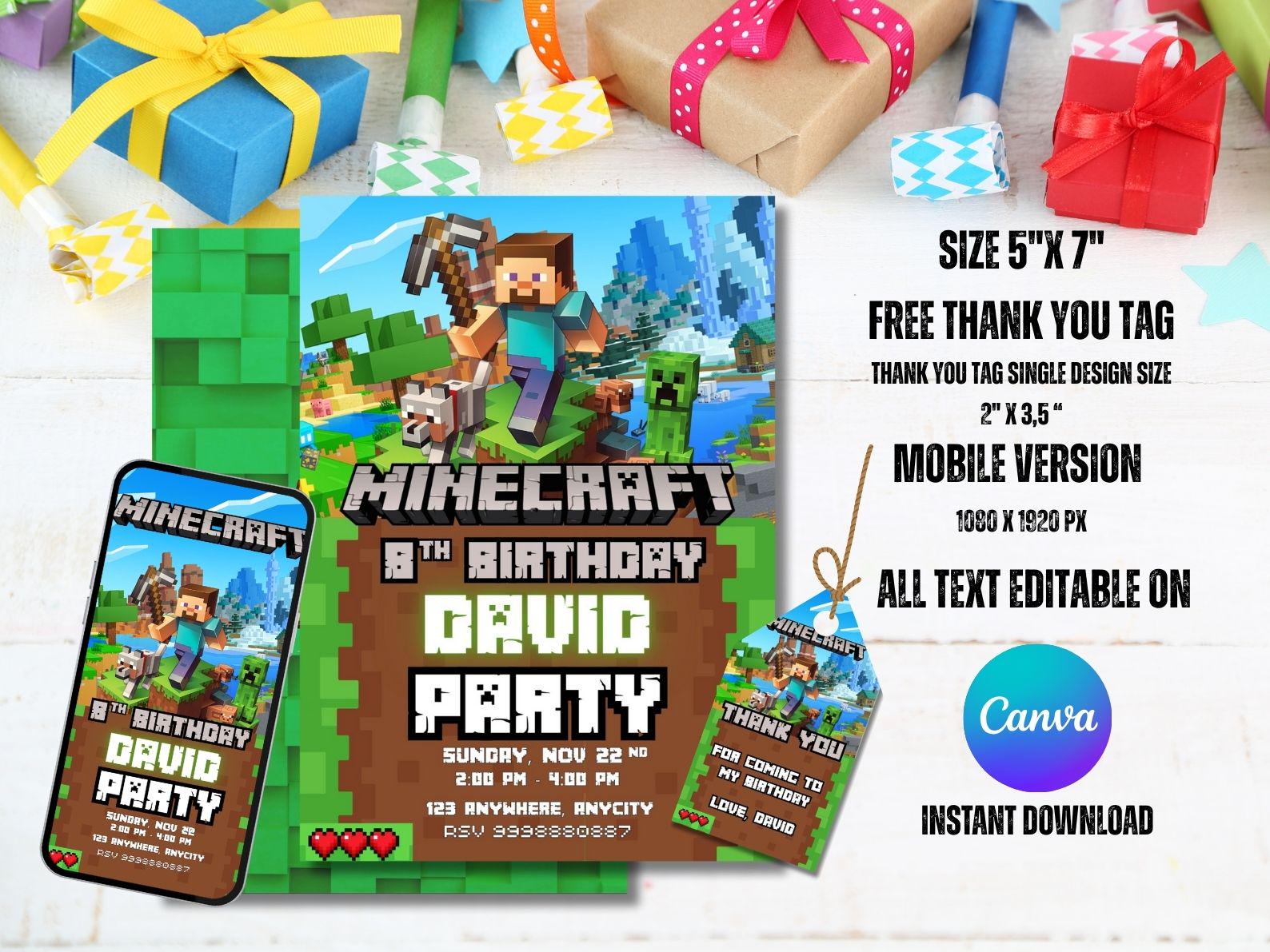 Editable Minecraft Invite