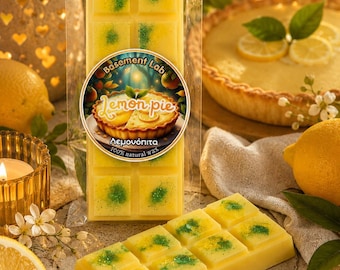 Lemon Pie Wax Melts | Handmade Soy Wax Snap Bar, Bakery Home Fragrance