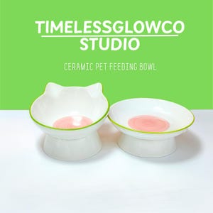 Ceramic Cat Bowl, Easy-Clean Glaze, Cat & Dog Food Dish, Premium Pet Gift, Gift for Cat Lovers, Pet Gift, Gift For Pet, Cat Food Bowl