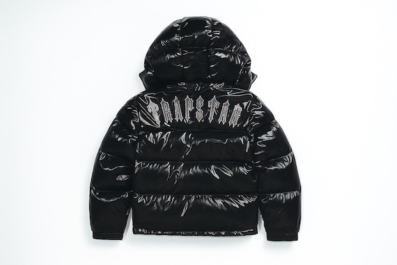 Trapstar Irongate Detachable Hooded Puffer Jacket Gloss Black