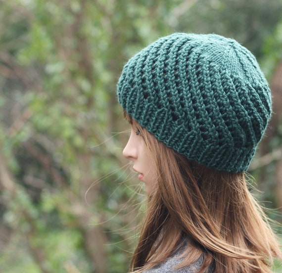 dark green wool hat