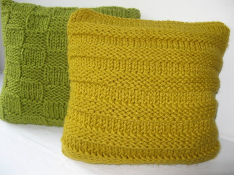 Knitting pattern super chunky cushion covers Etsy