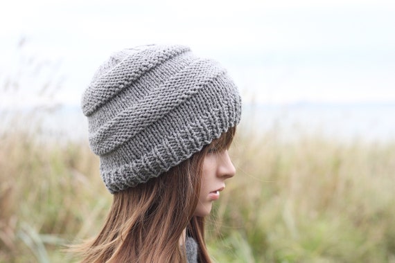 HAT Knitted Light Grey Autumn Winter 