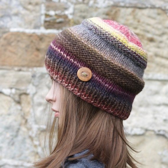 multicolor woolen cap