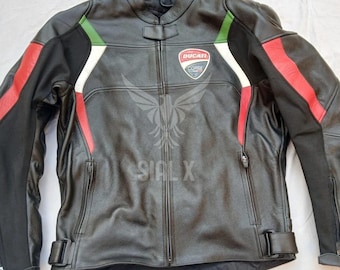 Chaqueta de motociclismo de piel de vaca Ducati Corse