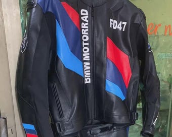 BMW S1000RR Racing Motorbike Cowhide Leather Suit New BMW Motorrad Motorcycle Biker Suit