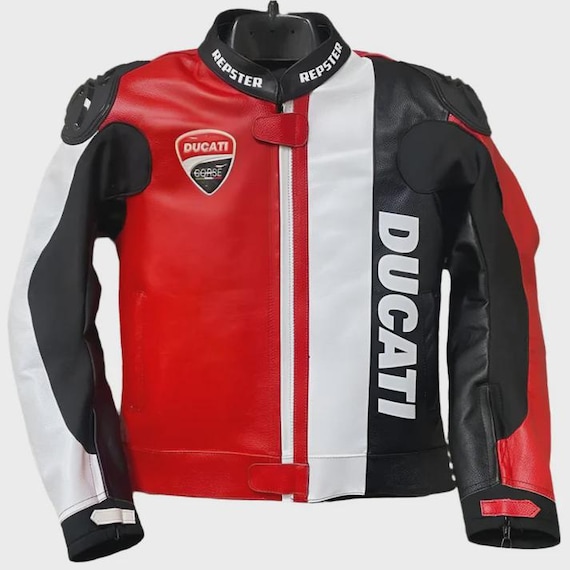 ドゥカティ レーシング バイク用 牛革レザージャケット 新型ドゥカティ