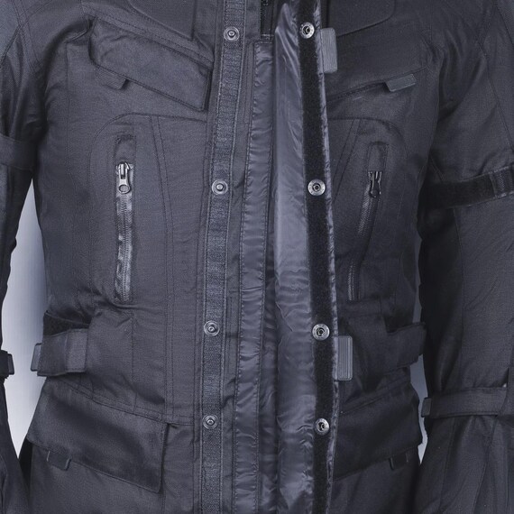 New Motorbike Textile Cordura Jacket Black Racing Motorcycle Biker