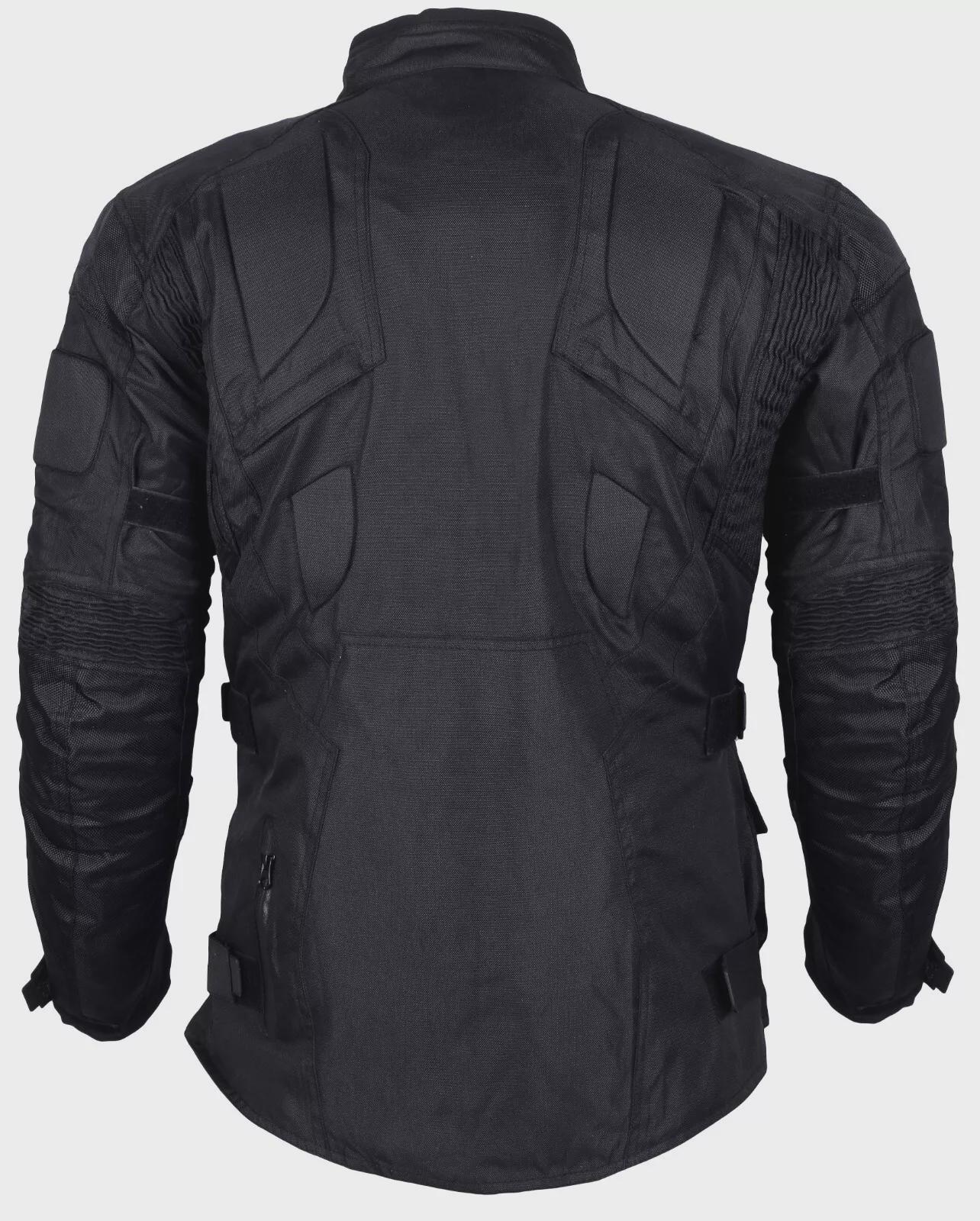 New Motorbike Textile Cordura Jacket Black Racing Motorcycle Biker