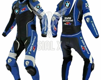 BMW S1000RR Racing Motorbike Cowhide Leather Suit New BMW Motorrad Motorcycle Biker Suit