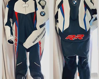 BMW S1000RR Racing Motorbike Cowhide Leather Suit New BMW Motorrad Motorcycle Biker Suit
