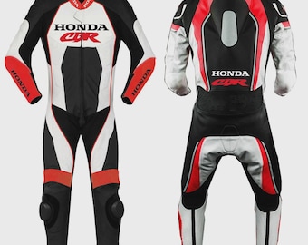 Honda CBR Racing Motorbike Cowhide Leather Suit MotoGP Honda Motorcycle Biker Suit