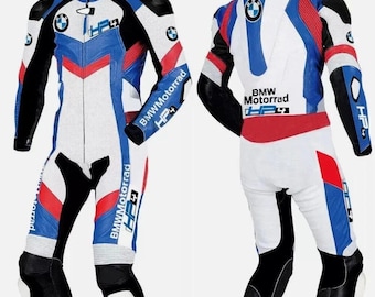 BMW HP4 Racing Motorbike Cowhide Leather Suit New BMW Motorrad Motorcycle Biker Suit