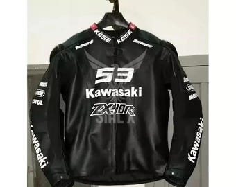 40th Anniversary Kawasaki Ninja Leather Biker Jacket - Etsy