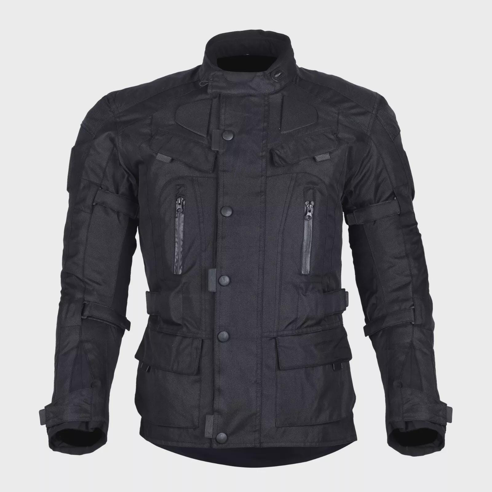 New Motorbike Textile Cordura Jacket Black Racing Motorcycle Biker