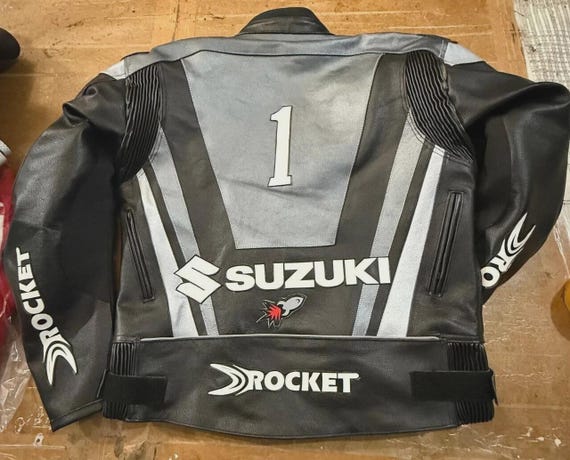 スズキ ロケット レーシング バイク用 牛革レザージャケット 新品