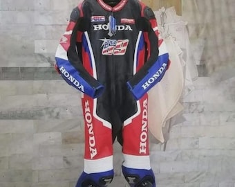 Honda CBR Racing Motorbike Cowhide Leather Suit MotoGP Honda Motorcycle Biker Suit