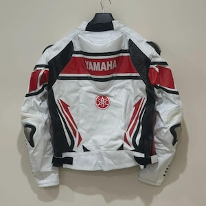 Yamaha Racing Motorbike Cowhide Leather Jacket MotoGP New Yamaha Motorcycle Biker Jacket