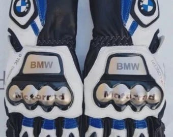 BMW Motorrad Leder Motorradhandschuhe, gepolsterte Racing Biker Handschuhe