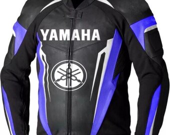 Kurtka skórzana Yamaha Racing Motorbike Cowhide MotoGP Nowa czarna kurtka motocyklowa Yamaha Biker