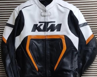 Leren KTM Racing Motorbike-jack Nieuw KTM Motorcycle Bikerjack