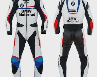 BMW Motorrad Racing Motorbike Cowhide Leather Suit New BMW Motorrad Motorcycle Biker Suit