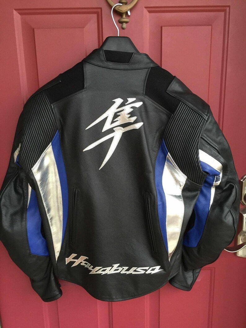 Suzuki Racing Motorbike Cowhide Leather Jacket New Suzuki Men's Motorcycle Biker Jacket