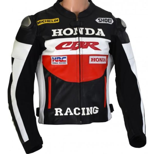 Honda Repsol Racing Motorbike Cowhide Leather Jacket MotoGP Honda Motorcycle Biker Jacket