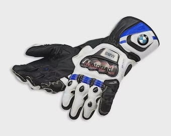 BMW Motorrad Leder Motorradhandschuhe, gepolsterte Racing Biker Handschuhe