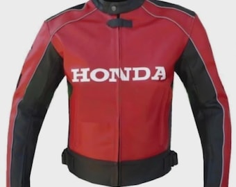 Honda Racing Motorbike Cowhide Leather Jacket MotoGP New Honda Motorcycle Biker Jacket