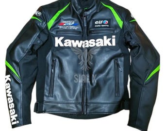 40th Anniversary Kawasaki Ninja Leather Biker Jacket - Etsy