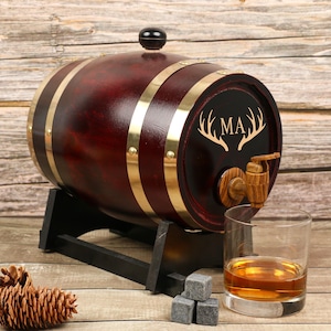 Personalized Whiskey Barrel, 1 or 3 Liter Mini Oak Wine Barrel - Man Gift For Him - Birthday Gift - Engraved Beer Barrel,Gift for Husband