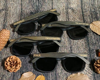Gafas de sol de madera personalizadas, gafas de sol para padrinos de boda, regalos para padrinos de boda, gafas de sol grabadas personalizadas, propuesta de padrinos de boda, regalo de boda para hombres