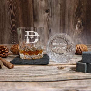 Groomsman 11oz Whiskey Glass, Engraved Old Fashion, Groomsmen Gift Idea, Personalized Groomsman - Best Man Gift, Wedding Shot Glasses