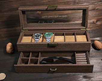 Caja de reloj de cuero personalizada