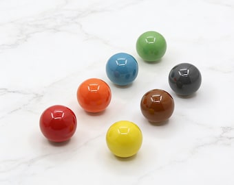 Round Ceramic Cabinet Knobs Colorful Dresser Knob,Pure color ball knob,Custom Engraved Colorful ball pull,Wardrobe Pull,Modern ceramic knobs
