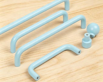 Blauer Schranktürgriff, Schubladenknauf, Schrankbeschlag, Küchenbeschlag