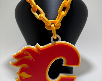 Calgary Flames Fan Chain | The Ultimate Hockey Fan Accessory | Game Day Gear | Father's Day Gift | Gift for Him