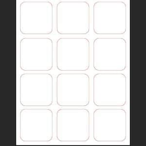 2 Inch Button Badge Template PSD File, Square Magnet and Pin Design Template, Editable Digital File for DIY Custom Badges and Magnets