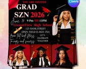 Big grad template | Class of 2026 | Graduation flyer | graduation card | digital invitation | Announcement | grad party invite