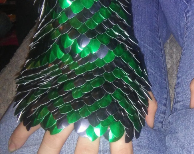 Zig Zag Dragon Scale Fingerless Gloves Etsy