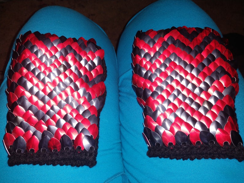 Zig Zag Dragon Scale Fingerless Gloves Etsy