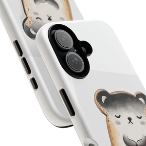 Cute Bear Phone Case, Tough Cases for Kids, Animal Lovers Gift, Unique Cell Phone Cover, Funny Bear Design, Protective Phone Accessory
