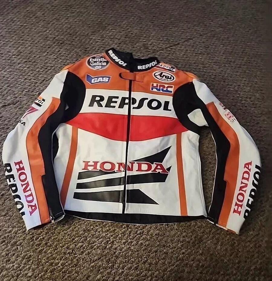 New Honda Repsol motorbike leather jacket with complete